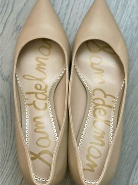 Sam Edelman Beige Pointed Toe Flats